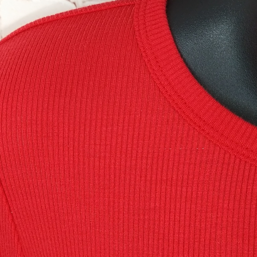 NWT Copper Key Soft Red Ribbed Tee-shirt - Picture 5 of 11